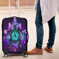 Turtle And Hibiscus Luggage Cover 02 - Polynesian Pride