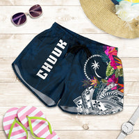 Chuuk Women's Shorts - Chuuk Summer Vibes Women Blue - Polynesian Pride