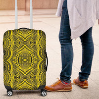 Polynesian Symmetry Yellow Luggage Covers - Polynesian Pride