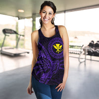 Hawaii Women's Racerback Tank Polynesian Kanaka Map Hawaiian Racerback - Purple - TT Style - Polynesian Pride