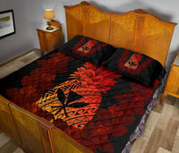 Hawaii Pineapple Hibiscus Kanaka Quilt Bed Set - Polynesian Pride