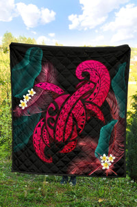 Hawaii Turtle Polynesian Tropical Premium Quilt - Ghia Style Pink - Polynesian Pride