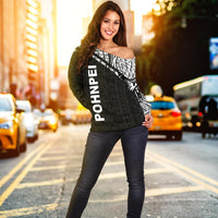 Pohnpei Women's Off Shoulder Sweater - Curve Style - Polynesian Pride