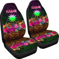 Nauru Personalised Car Seat Covers - Summer Hibiscus - Polynesian Pride