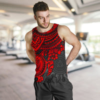 Polynesian Tank Top (Men) - Polynesian Red Turtle - Polynesian Pride