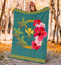 Hawaiian Turtle Tropical Polynesian - Premium Blanket - Azga Style - Polynesian Pride