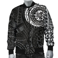Polynesian Tattoo Style Men's Bomber Jacket White - Polynesian Pride