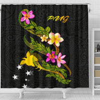 Papua New Guinea Polynesian Shower Curtain - Plumeria Tribal - Polynesian Pride