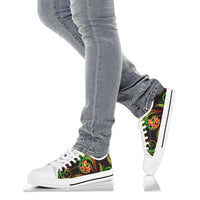 Tonga Polynesian Low Top Shoes - Reggae Plumeria - Polynesian Pride