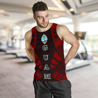 Guam Men Tank Top - Polynesian Tattoo Red - Polynesian Pride