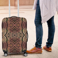 Polynesian Symmetry Brown Luggage Covers - Polynesian Pride
