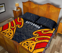 Aotearoa Quilt Bed Set Maori Moko - Polynesian Pride