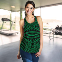 Polynesian Tatau Green Women's Racerback Tank Top - Polynesian Pride