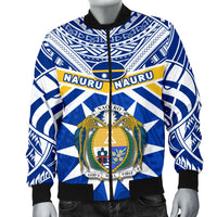 Nauru Rugby Men Bomber Jacket Symbol Star Polynesian - Polynesian Pride