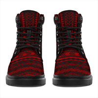 Palau Leather Boots - Polynesian Red Chief Version - Polynesian Pride