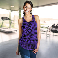 Polynesian Seamless Violet Women's Racerback Tank Top - Polynesian Pride