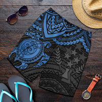 Kosrae Polynesian Shorts (Men) - Blue Turtle Blue - Polynesian Pride