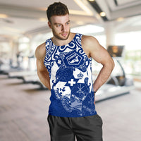 Tonga Polynesian Men's Tank - Tongan Pride (Bright Blue) - Polynesian Pride