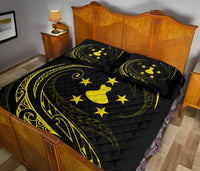 Austral Islands Quilt Bed Set - Yellow - Frida Style - Polynesian Pride