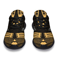 Federated States Of Micronesia Sport Sneakers - Polynesian Tattoo Gold - Polynesian Pride