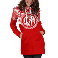 Tonga Women Hoodie Dress - Tonga Coat Of Arms Polynesian Flag Color - Polynesian Pride