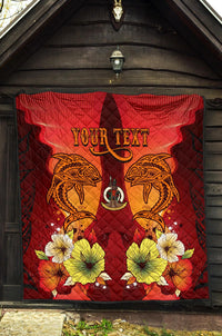 Vanuatu Personalised Premium Quilt - Tribal Tuna Fish - Polynesian Pride