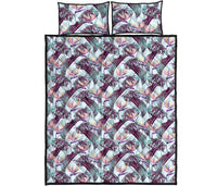 Tropical Monstera Leaf Quilt Bed Set Art - Polynesian Pride
