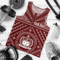 Samoa Personalised Men's Tank Top - Samoa Seal In Polynesian Tattoo Style (Red) Red - Polynesian Pride