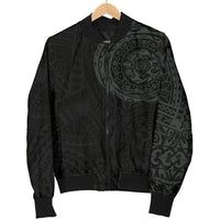 Polynesian Tattoo Style Men's Bomber Jacket Gray - Polynesian Pride