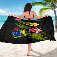 Cook Islands Polynesian Custom Personalised Sarong - Plumeria Tribal - Polynesian Pride