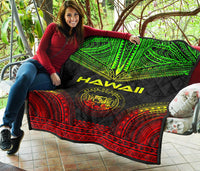 Hawaii Premium Quilt - Hawaii Seal Polynesian Chief Reggae Version - Polynesian Pride