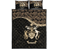 Solomon Islands Polynesian Quilt Bed Set Golden Coconut Golden - Polynesian Pride