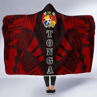 Tonga Hooded Blanket - Polynesian Tattoo Red - Polynesian Pride