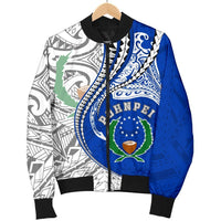 Pohnpei Men's Bomber Jacket Kanaloa Tatau - Polynesian Pride