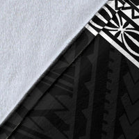 Chuuk States Premium Blanket - Micronesian White Black Version - Polynesian Pride