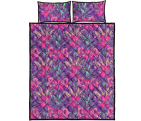 Hawaii Quilt Bed Set Tropical Hibiscus Purple AH - Polynesian Pride