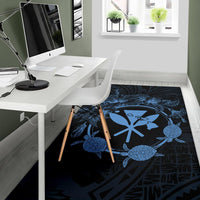 Hawaii Kanaka Turtle Hibiscus Polynesian Rug - Anthea Style Pastel - Polynesian Pride