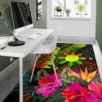 The Philippines Polynesian Area Rug - Hibiscus and Banana Leaves - Polynesian Pride