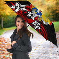 Mate Ma'a Tonga Rugby All Over Print Umbrellas Polynesian Unique Vibes - Red - Polynesian Pride