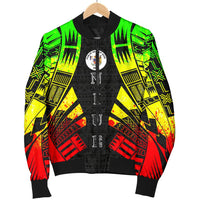 Niue Men Bomber Jackets - Polynesian Tattoo Reggae - Polynesian Pride