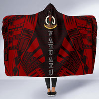 Vanuatu Hooded Blanket - Polynesian Tattoo Red - Polynesian Pride