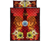 Federated States Of Micronesia Quilt Bed Sets - Tribal Tuna Fish - Polynesian Pride