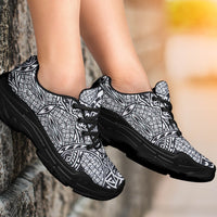 Polynesian Lauhala Mix White Chunky Sneakers - Polynesian Pride