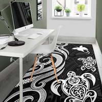 Papua New Guinea Area Rug - White Tentacle Turtle - Polynesian Pride