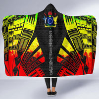 Cook Islands Hooded Blanket - Polynesian Tattoo Reggae - Polynesian Pride