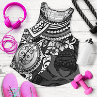Pohnpei Polynesian Racerback Tank (Women) - Polynesian White Turtle White - Polynesian Pride