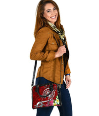 Tonga Shoulder Handbag - Turtle Plumeria (Red) - Polynesian Pride