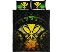 Kanaka Maoli (Hawaii) Polynesian Quilt Bed Set Hibiscus Reggae - Polynesian Pride