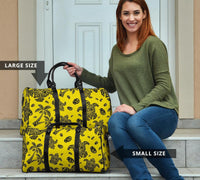 Polynesian Turtle Palm And Sea Pebbles Yellow Hawaii Travel Bag - Polynesian Pride