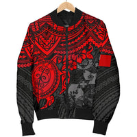 Tonga Polynesian Bomber Jacket (Men) - Red Turtle - Polynesian Pride